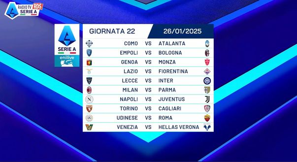 Serie A 24-25, il calendario completo: da Inter-Milan alla Juve, tutte le giornate - immagine 18