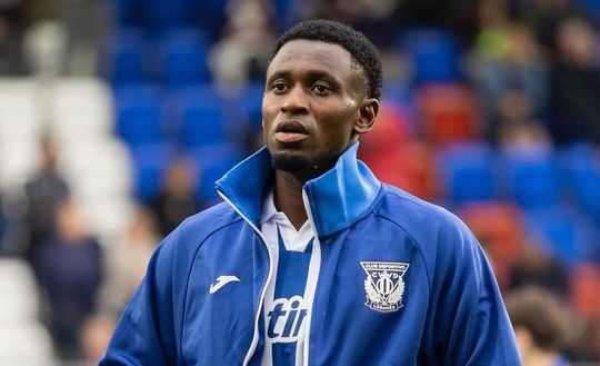 Amadou Diawara al termine del riscaldamento che ha preceduto Azuera-Leganes (Copa del Rey; vs Azuera, 29 ottobre)