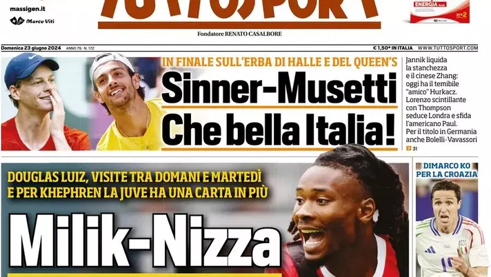 EDICOLA TS – Milik-Nizza avvicina Thuram alla Juve - immagine 1