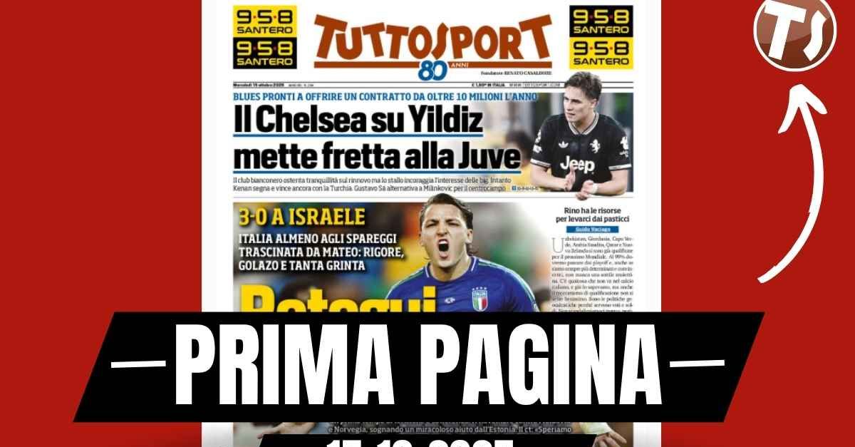 prima pagina tuttosport italia retegui da mondiale