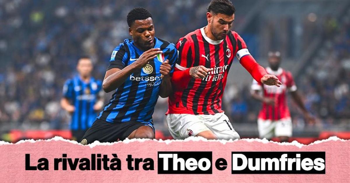 Il derby Milan Inter e la rivalità tra Theo Hernández e Dumfries | VIDEO