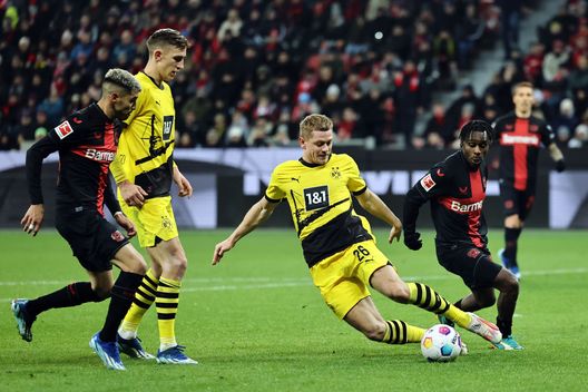 Leverkusen, Germania - 3 dicembre 2023: Azione di gioco durante il match di Bundesliga tra Bayer Leverkusen e Borussia Dortmund. (Foto di Christof Koepsel/Getty Images) Bayer Leverkusen-Borussia Dortmund, i precedenti del big match- immagine 3