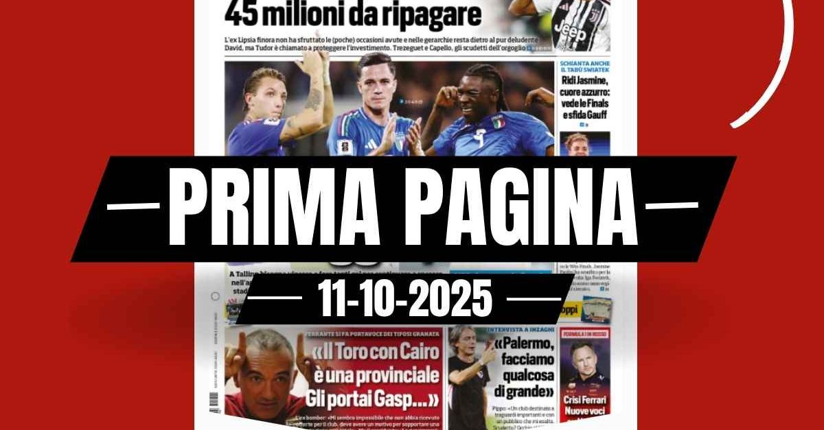 prima pagina tuttosport scende il campo l8217italia di gattuso