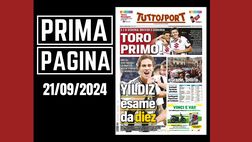Prima pagina Tuttosport: “Yildiz, esame da diez. Toro primo!”