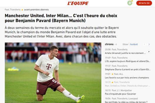 L’Equipe – Pavard, United bloccato. Inter ne approfitterà? Richiesta di 40 mln- immagine 3