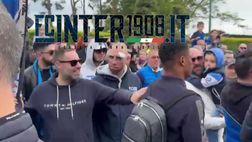 VIDEO FCIN1908 / Inter, l’auto non riesce a passare: Dumfries ad Appiano a piedi tra la folla