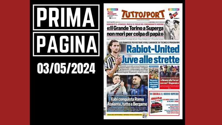 Prima pagina Tuttosport: Europa League, Xabi conquista Roma