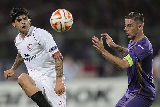 Firenze, Italia - 14 maggio 2015: Ever Banega e Joaquin durante la semifinale di Europa League tra Fiorentina e Siviglia. (Photo by Gabriele Maltinti/Getty Images) Fiorentina-Betis Siviglia, i precedenti dei viola contro le spagnole- immagine 3