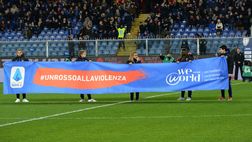 FOTO Serie A, 13esima giornata nel segno delle donne: “Rosso alla violenza”