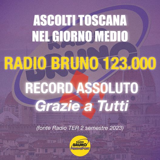 Boom di ascolti per Radio Bruno- immagine 2