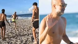 VIDEO – Guardiola dà spettacolo in spiaggia e “rimprovera” Reijnders