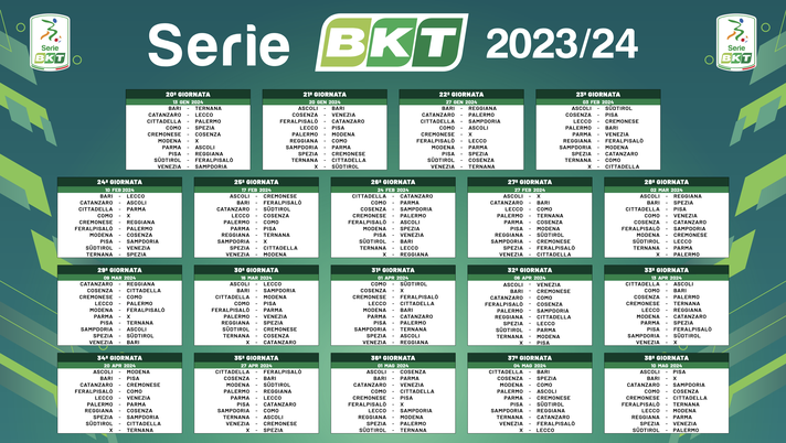 Serie B, Calendario Stagione 2023/24: Samp Debutta A Terni. Subito Bari ...