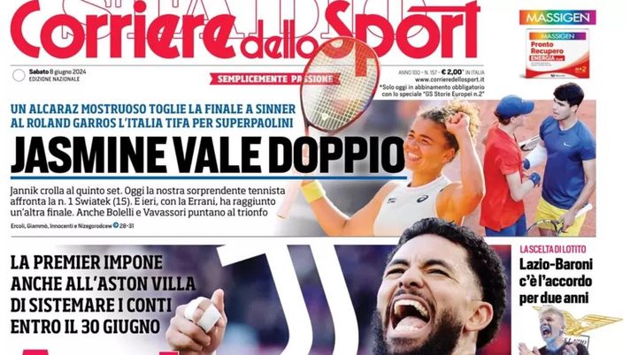 PRIMA PAGINA CORRIERE DELLO SPORT OGGI: “Conte Reale, presentazione il 26″ prima pagina corriere dello sport oggi