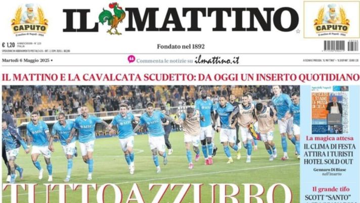 prima pagina il mattino oggi