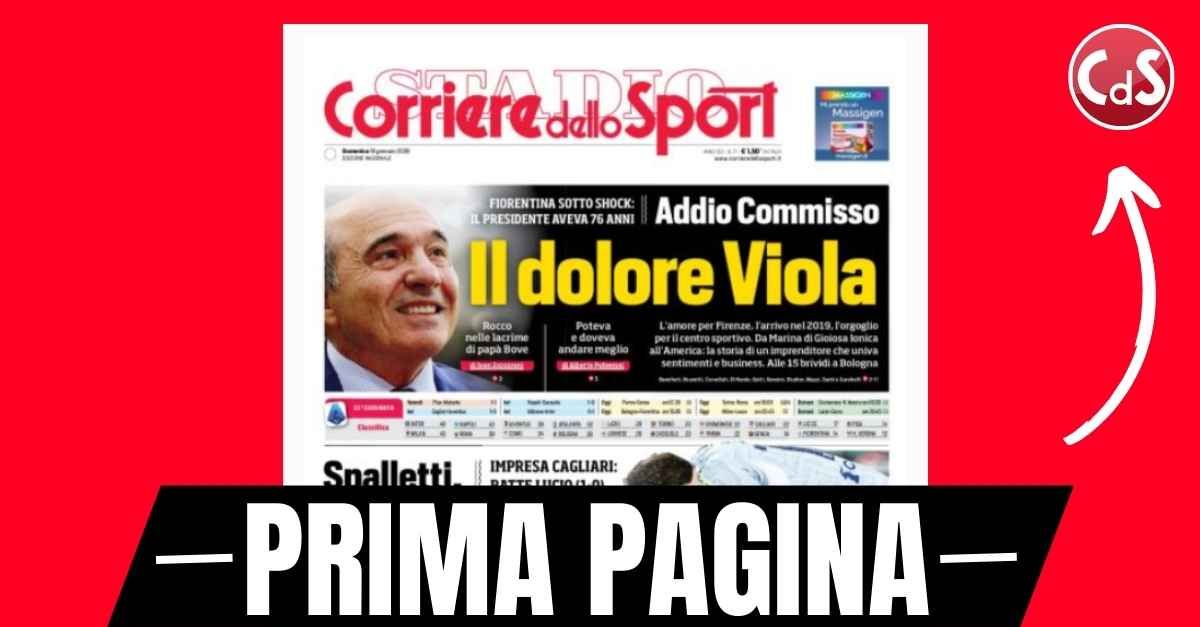 Prima pagina Corriere dello Sport: “Milan Lecce, Allegri può tornare a  3 dall’Inter”