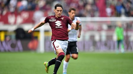TURIN, ITALY - APRIL 23: Sasa Lukic
of Torino FC in action during the Serie A match between Torino FC and Spezia Calcio at Stadio Olimpico di Torino on April 23, 2022 in Turin, Italy. (Photo by Valerio Pennicino/Getty Images)