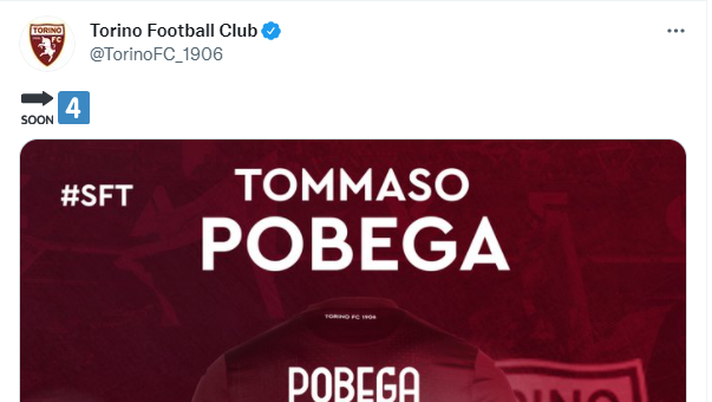 Torino, Pobega ha scelto la maglia numero 4 - immagine 1