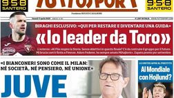 PRIMA PAGINA TUTTOSPORT OGGI: “Bianconeri come il Milan. Juve, lo senti Capello?”