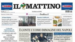 PRIMA PAGINA IL MATTINO OGGI: “È Conte l’uomo immagine del Napoli”
