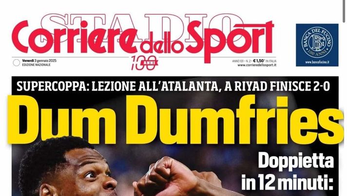 PRIMA PAGINA CORRIERE DELLO SPORT OGGI: “Napoli, Pellegrini è la prima scelta” prima pagina corriere dello sport oggi