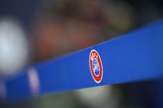 Salisburgo, Austria - 25 ottobre 2022: Logo della Uefa. (Foto di Sebastian Widmann/Getty Images) Real Madrid, multa da 15mila euro per comportamenti razzisti dei tifosi- immagine 2