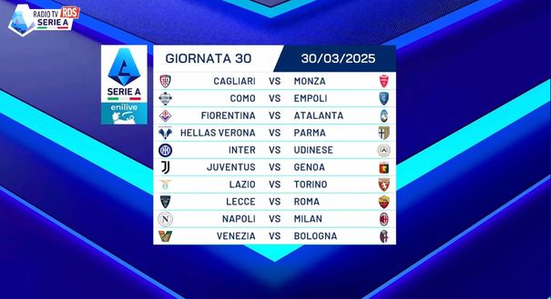 Serie A 24-25, il calendario completo: da Inter-Milan alla Juve, tutte le giornate - immagine 10