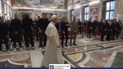VIDEO Il Napoli da Leone XIV: l’emozione della squadra all’ingresso del Papa