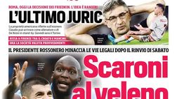 PRIMA PAGINA CORRIERE DELLO SPORT OGGI: “Scaroni al veleno. Milan-Napoli, che vigilia”