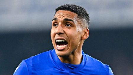 GENOA, ITALY - FEBRUARY 13: Abdelhamid Sabiri of Sampdoria reacts during the Serie A match between UC Sampdoria and FC Internazionale at Stadio Luigi Ferraris on February 13, 2023 in Genoa, . (Photo by Simone Arveda/Getty Images)