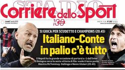 PRIMA PAGINA CORRIERE DELLO SPORT OGGI: “Italiano-Conte, in palio c’è tutto”