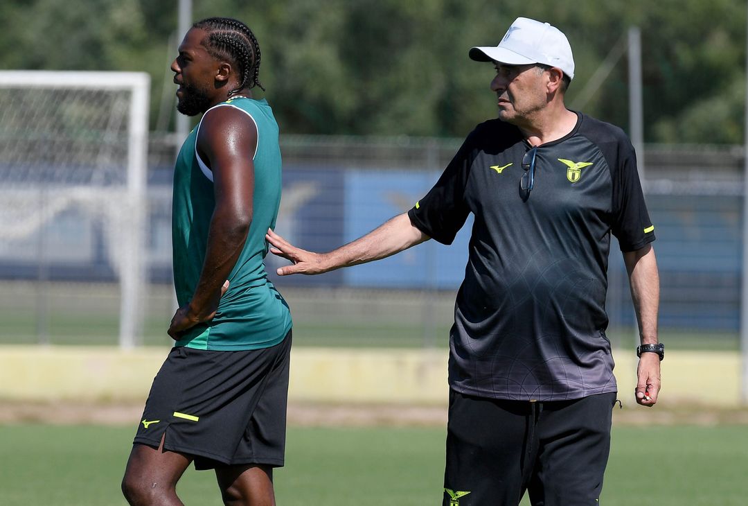 Nuno Tavares e Maurizio Sarri