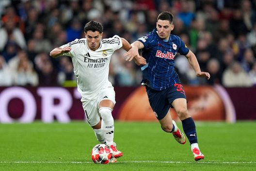 Madrid, Spagna - 22 gennaio 2025: Brahim Diaz ed Oscar Gloukh durante la partita di Champions League Real Madrid-Salisburgo. (Foto di Angel Martinez/Getty Images) Salisburgo-Real Madrid, dove vedere la partita in diretta tv e streaming live- immagine 4