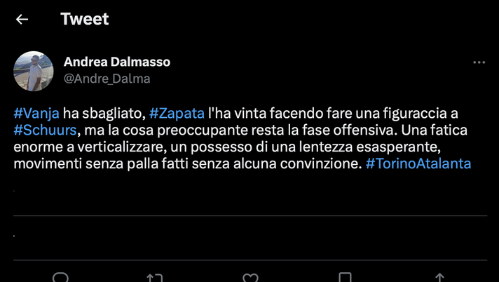 Torino-Atalanta 1-2, le reazioni social: “Che giocatore favoloso Sanabria” - immagine 1