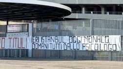 San Siro, lo striscione punge: ci mancava solo lo psicologo…