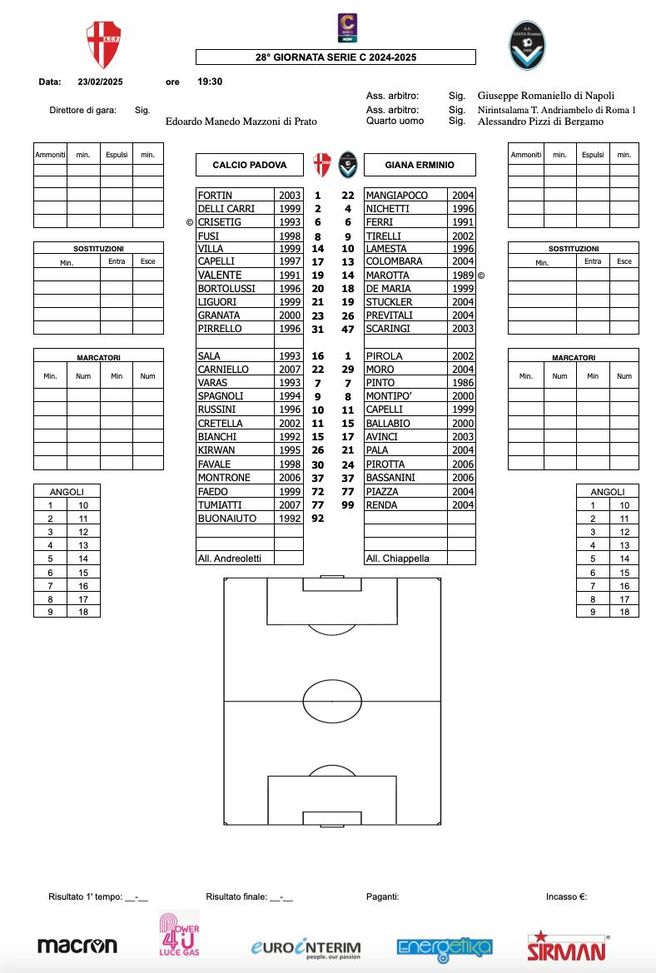FINALE | PADOVA-GIANA ERMINIO 3-0 (3′ Valente, 70′ Fusi, 84′ Buonaiuto) - immagine 4