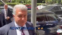 VIDEO FCIN1908 / Barcellona-Inter, l’arrivo del presidente Laporta al pranzo Uefa