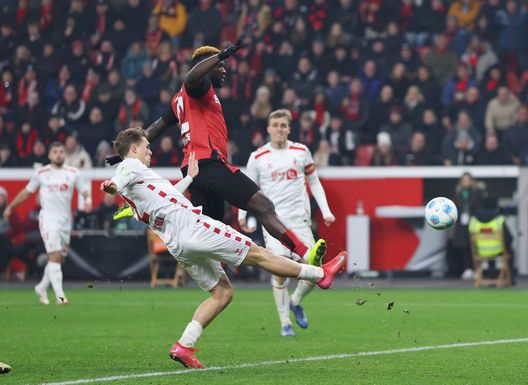 Leverkusen, Germania - 5 febbraio 2026: Il gol di Victor Boniface contro il Colonia. (Foto di Lars Baron/Getty Images) Bayer Leverkusen-Colonia, l’ultimo incrocio in DFB-Pokal: la rimonta delle Aspirine- immagine 2