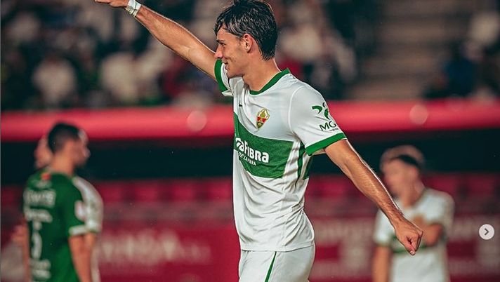 Fede Redondo esulta dopo il gol messo a segno nel match di Copa Del Rey tra Elche e Los (credits: instagram fede.redondo) Fede Redondo segue le orme del padre: primo gol con l’Elche in Copa del Rey - immagine 1