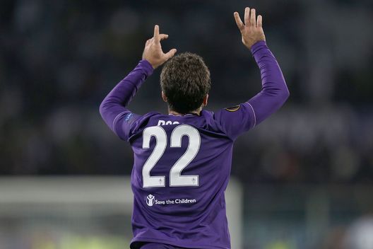 FLORENCE, ITALY - OCTOBER 22: Giuseppe Rossi of ACF Fiorentina celebrates after scoring a goal during the UEFA Europa League group I match between ACF Fiorentina and KKS Lech Poznan on October 22, 2015 in Florence, Italy. (Photo by Gabriele Maltinti/Getty Images) Rossi