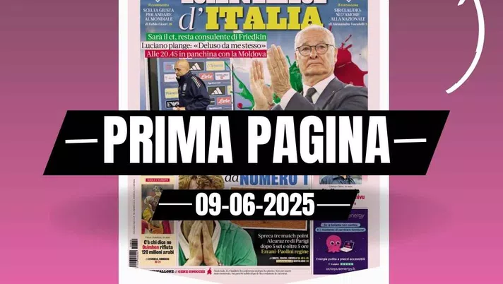 Prima pagina Gazzetta dello Sport: 'Ranieri d'Italia'