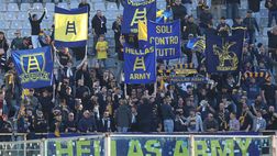 Tifosi gialloblù, in 500 al Franchi a sostegno del Verona