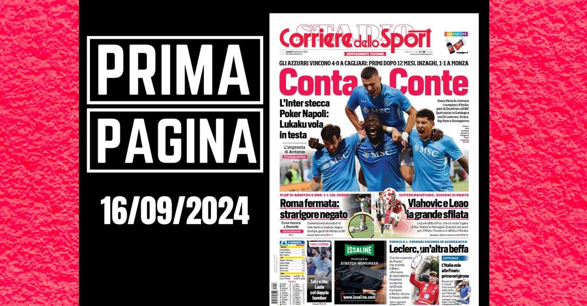 Prima pagina Corriere dello Sport: “Vlahovic e Leao, la grande sfilata”