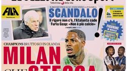 PRIMA PAGINA GAZZETTA DELLO SPORT OGGI: “Milan, che stecca”