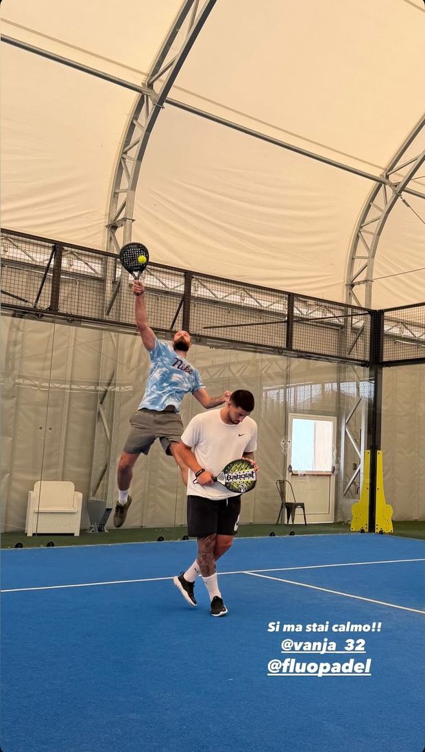 Milinkovic-Savic più competitivo che mai! Sfida a padel con Bonifazi – FOTO- immagine 2