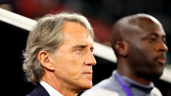 AL RAYYAN, QATAR - JANUARY 30: Roberto Mancini, Head Coach of Saudi Arabia during the AFC Asian Cup Round of 16 match between Saudi Arabia and South Korea at Education City Stadium on January 30, 2024 in Al Rayyan, Qatar. (Photo by Robert Cianflone/Getty Images) Mancini