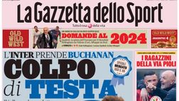 LA PRIMA PAGINA DELLA GAZZETTA DELLO SPORT: “Samardzic al Napoli, arriva il papà”