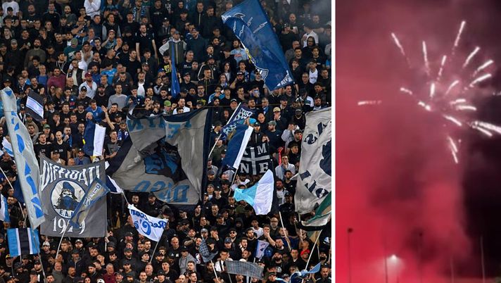 I tifosi del Napoli ‘disturbano’ il Cagliari: fuochi d’artificio e fumogeni davanti all’hotel - immagine 1