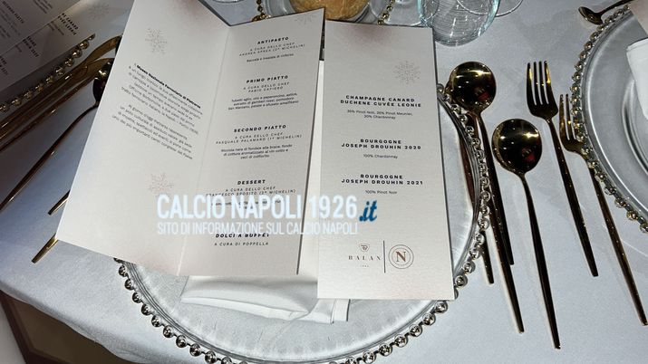 ESCLUSIVA – Il Menù di questa sera per la cena di Natale della SSC Napoli - immagine 1