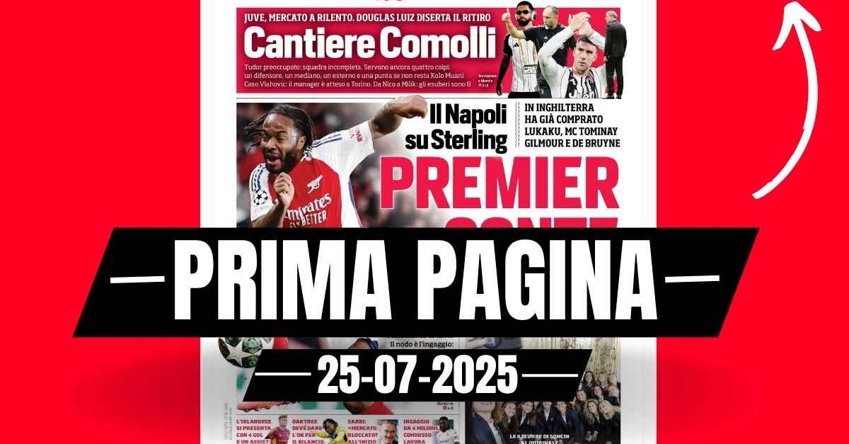 Prima pagina Corriere dello Sport: “Il Napoli su Sterling”