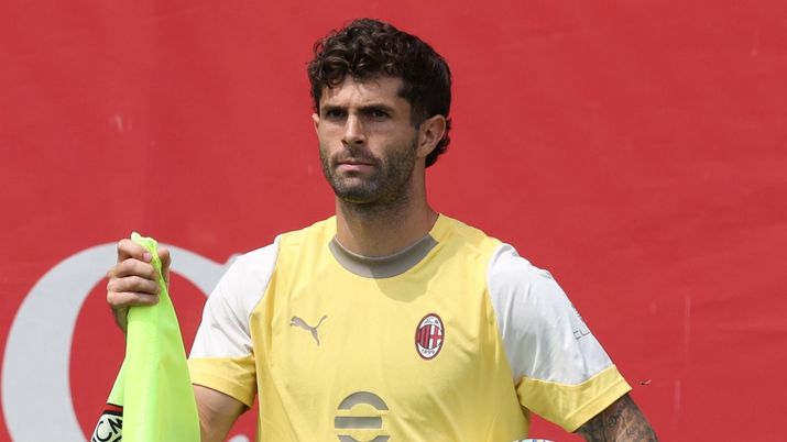 Christian Pulisic, attaccante AC Milan, salterà Milan-Atalanta di Serie A per infortunio